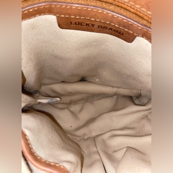 Lucky Brand Leather Backpack Purse Brown - Picture 6 of 6